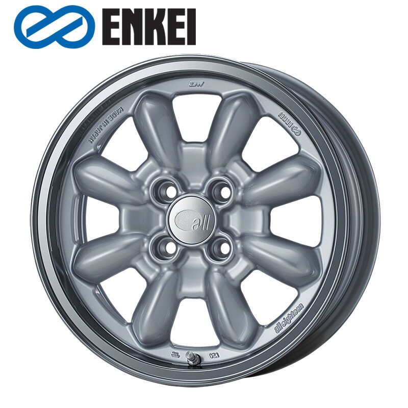 Rakuten - ENKEI all eighteen 15×6.0J PCD100 4H INSET+38 ボア径φ75 マシニングシルバー (M/S) 15インチ ホイール単品 1本 エンケイ ENKEI all 18