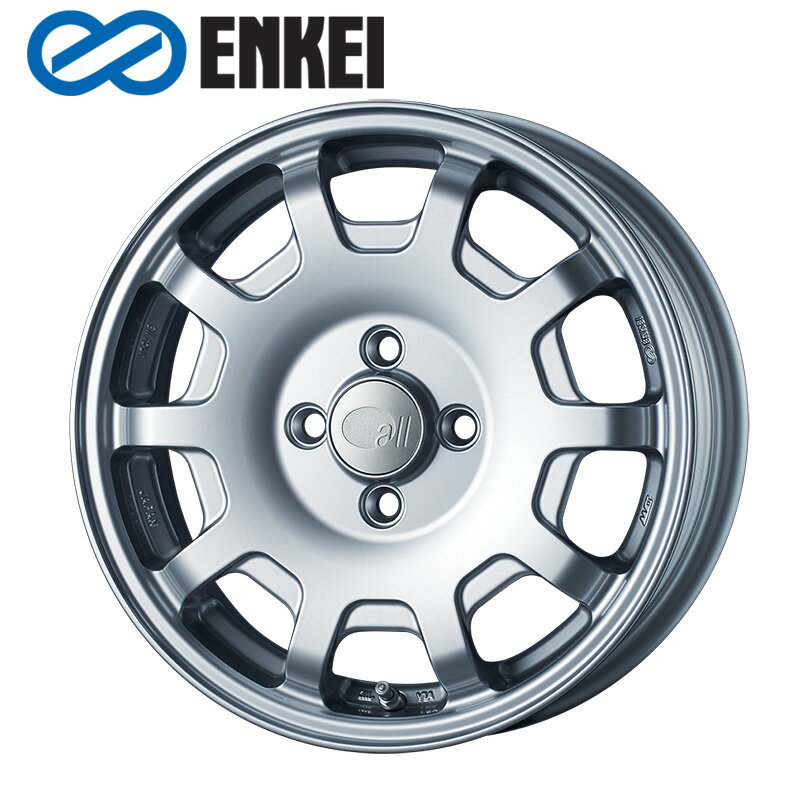 Rakuten - ENKEI all four KCR 15×5.0J PCD100 4H INSET+45 ボア径φ75 スパークルシルバー SS 15インチ ホイール単品 1本 エンケイ オール フォー