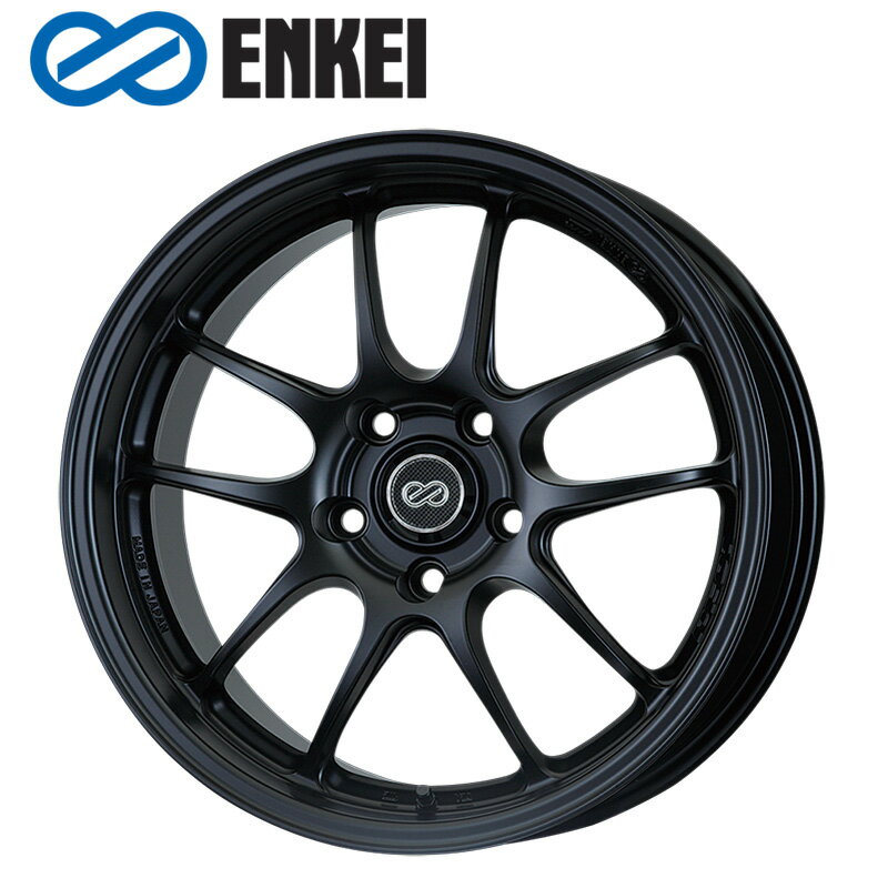 Rakuten - ENKEI PF01 17×7.0J PCD114.3 5H INSET+53 ボア径φ75 マットブラック (MBK) 17インチ ホイール単品 1本 エンケイ ENKEI パフォーマンスライン PerformanceLine