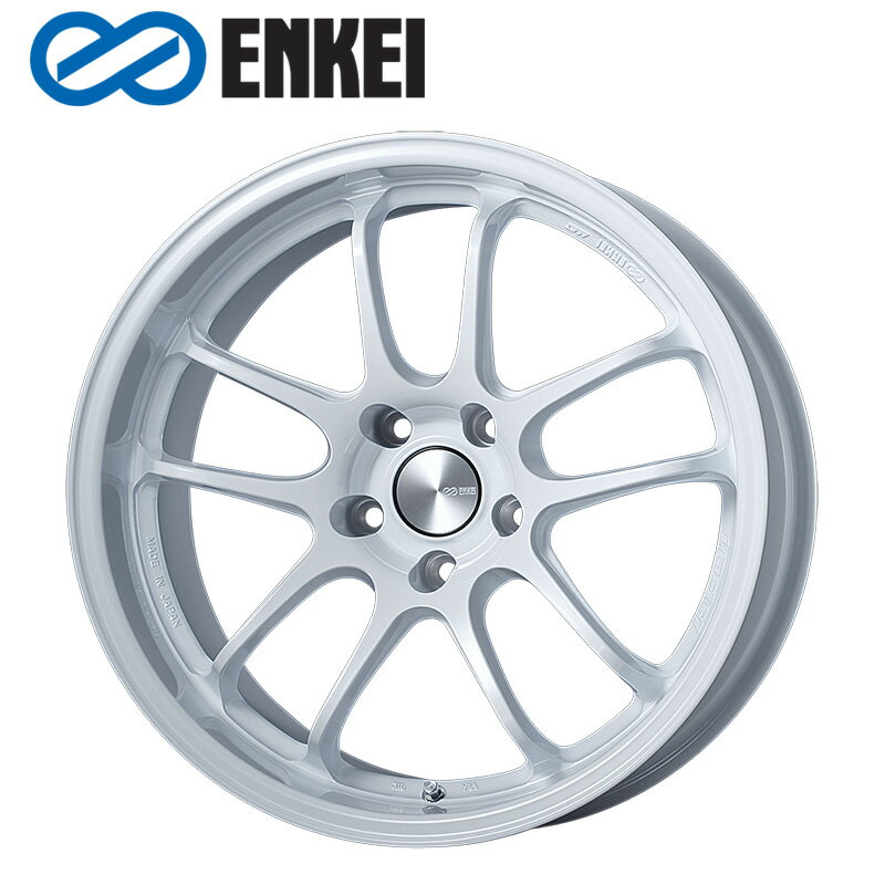 ENKEI PF01EVO 18×9.5J PCD114.3 5H INSET+45 ボア径φ75 パールホワイト (PW) 18インチ ホイール単品 1本 エンケイ ENKEI パフォーマンスライン PerformanceLine