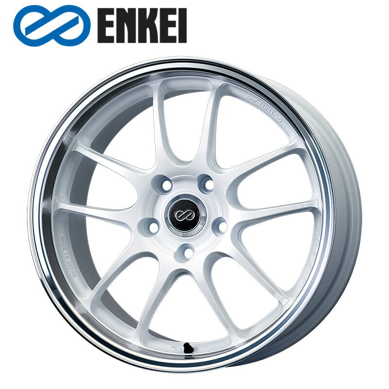Rakuten - ENKEI PF01SS 17×9.0J PCD114.3 5H INSET+48 ボア径φ75 パールマシンホワイト (M/PW) 17インチ ホイール単品 1本 エンケイ ENKEI パフォーマンスライン PerformanceLine