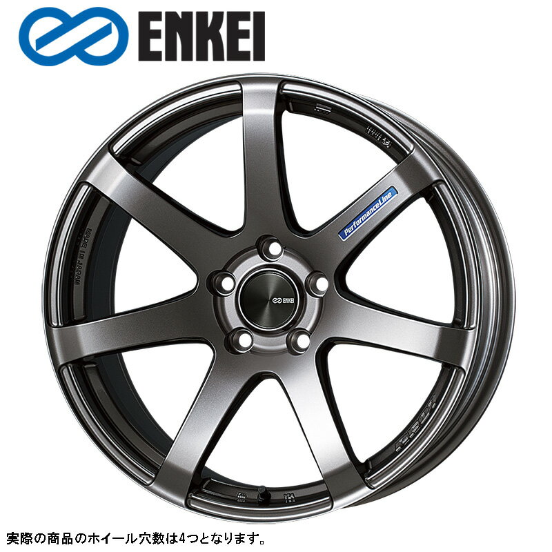 ENKEI PF07 17×7.0J PCD100 4H INSET+48 ボア径φ75 ダークシルバー (DS) 17インチ ホイール単品 1本 エンケイ ENKEI パフォーマンスライン PerformanceLine