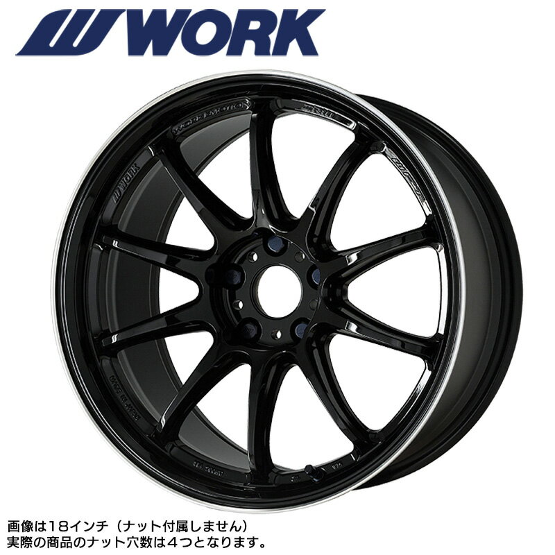 WORK EMOTION ZR10 15×6.0 PCD100 4H INSET+38ブラックダイヤリップカット (BLKLC) ワークエモーション WORK ワーク ホイール 単品 1本