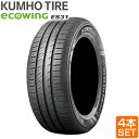 期間中 購入金額別で最大P15倍※要エントリー送料無料 KUMHO 185/70R14 88T ECOWING ES31 エコウィング クムホ サマータイヤ 夏タイヤ 低燃費 スタンドード 4本セット メーカー直送