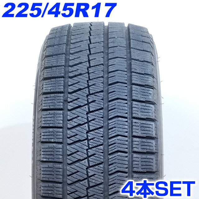 【23日20:00-27日01:59エントリーでP10倍】BRIDGESTONE ブリヂストン 225/45R17 91Q BLIZZAK VRX2 冬タイヤ スタッドレスタイヤ 4本セット [ W2564 ] 【中古タイヤ】