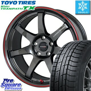 TOYO 2019年製 ウィンター トランパス TX 【最終値下げ済 在庫】スタッドレスタイヤ ● 215/60R17 HotStuff クロススピードハイパーエディション CR7 4本 ホイールセット 17インチ 17 X 7 +38 5穴 114.3