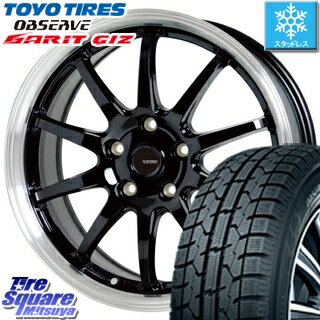 TOYO ガリット GARIT GIZ 2019年製 オブザーブ 【最終在庫限定特価】スタッドレスタイヤ スタッドレス 225/45R18 HotStuff 軽量設計！G.speed P-04 ホイールセット 4本 18インチ ●3月末迄特価 18 X 7.5 +53 5穴 100