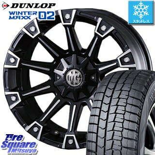 デリカ D5 DUNLOP WINTER MAXX 02 ウィンターマックス WM02 CUV ダンロップ スタッドレス 215/60R16 CRIMSON クリムソン MONSTER モンスター ホイールセット 16インチ 16 X 7.0J +35 5穴 114.3