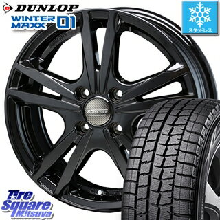 【5/10 Rカードで最大46倍】 エアウェイブ DUNLOP WINTERMAXX 01 ウィンターマックス WM01 ダンロップ スタッドレス 185/65R14 BLEST BAHNS TECH Jizelis FV ホイールセット 14インチ 14 X 5.5J +45 4穴 100