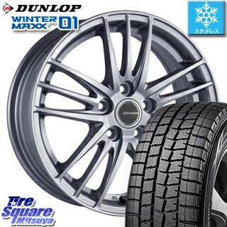 【予告5/10 Rカードで最大46倍！】 エクシーガ DUNLOP WINTERMAXX 01 ウィンターマックス WM01 ダンロップ スタッドレス 205/60R16 ブリヂストン ECO FORME SE-18 ホイールセット 16 X 6.0J +45 5穴 100