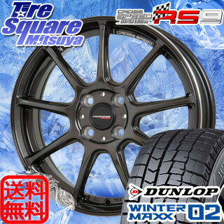 DUNLOP ダンロップ WINTER MAXX 02 ウィンターマックス WM02 185/60R15HotStuff クロススピード RS9 ハイパーエディション 軽量 ホイール 4本セット 15インチ 15 X 5.5 +43 4穴 100