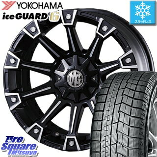 デリカ D5 YOKOHAMA iceGUARD6 ig60 アイスガード ヨコハマ スタッドレスタイヤ 215/60R16 CRIMSON クリムソン MONSTER モンスター ホイールセット 16インチ 16 X 7.0J +35 5穴 114.3