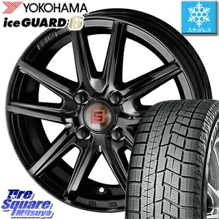 YOKOHAMA ice GUARD6 ig60 アイスガード ヨコハマ スタッドレスタイヤ スタッドレス 185/65R15 KYOHO SEIN-SS ザインSS ブラック ホイールセット 4本 15インチ 15 X 5.5 +43 4穴 100