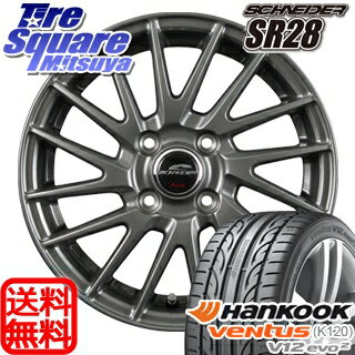 HANKOOK ハンコック ventusV12evo2 ベンタス K120 サマータイヤ 185/55R15MANARAY SCHNEIDER SR28 ホイール 4本セット 15インチ 15 X 5.5 +42 4穴 100