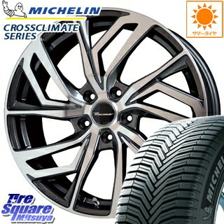 ミシュラン CROSSCLIMATE クロスクライメイト SUV 正規品 オールシーズンタイヤ 225/55R18 HotStuff プレシャス Precious C-1 4本 ホイールセット 18 X 7.5 +48 5穴 114.3