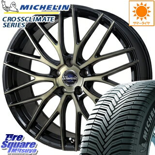 ミシュラン CROSSCLIMATE クロスクライメイト + 正規品 オールシーズンタイヤ 225/45R18 MONZA Warwic Empress Mesh ホイールセット 4本 18 X 8 +45 5穴 114.3