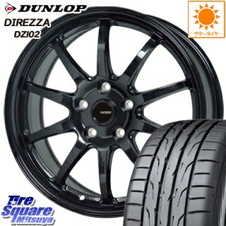 【5/18いちばの日最大27倍】 フォレスター HotStuff G-SPEED G-04 G04 ブラック ホイールセット 18インチ 18 X 7.5J +53 5穴 100DUNLOP ダンロップ ディレッツァ DZ102 DIREZZA サマータイヤ 225/50R18