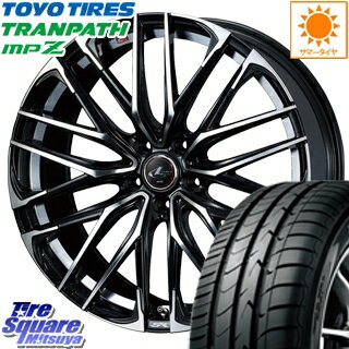 TOYOTIRES トーヨー トランパス MPZ ミニバン TRANPATH サマータイヤ 215/55R17 WEDS 38320 レオニス SK ウェッズ Leonis ホイールセット 4本 17インチ 17 X 7 +47 5穴 114.3