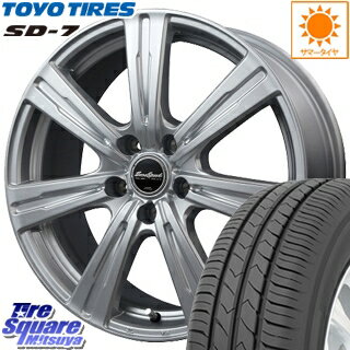 【予告4/23〜クーポン発行します!】 オデッセイ エスティマ MANARAY Euro Speed C-07 ホイールセット 15インチ 15 X 6.0J +45 5穴 114.3TOYOTIRES トーヨー タイヤ 国内メーカー SD-7 サマータイヤ 205/65R15
