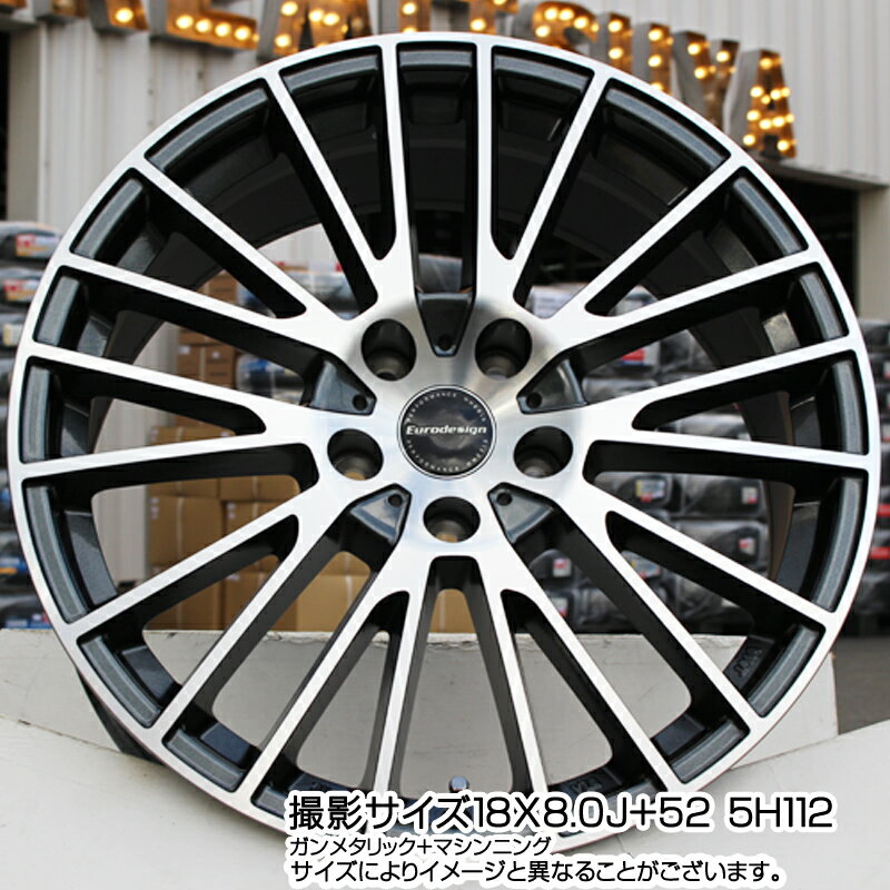 阿部商会 Euro desing CALWER ホイール 18インチ 18 X 8.0J(AUDI A6 D2D) +42 5穴 112 KUMHO CRUGEN HP71 クルーゼン サマータイヤ 225/55R18 アウディA6