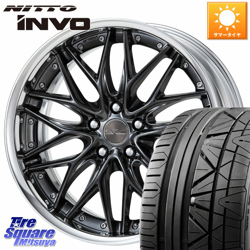 WORK SCHWERT QUELL O Disk 19インチ 2ピース 19 X 8.0J +53 5穴 114.3 NITTO INVO インボ ニットー サマータイヤ 225/45R19 ヴェゼル