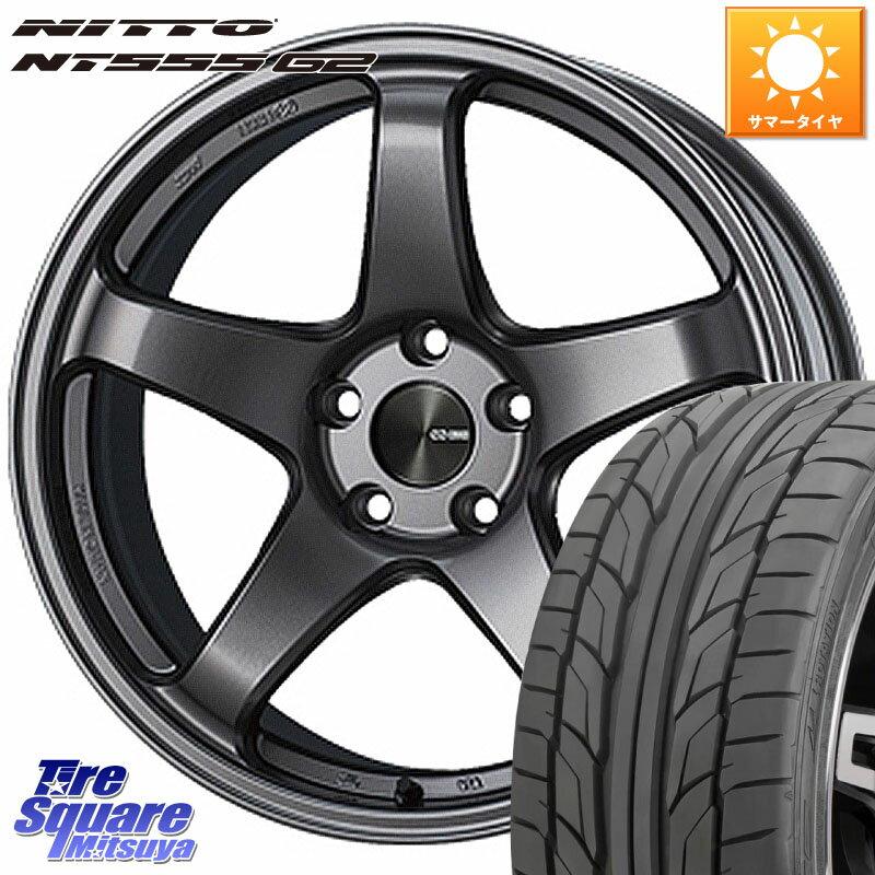 ENKEI エンケイ PerformanceLine PF05 DS 18インチ 18 X 7.5J +48 5穴 100 NITTO ニットー NT555 G2 サマータイヤ 215/40R18 プリウス 86 インプレッサ