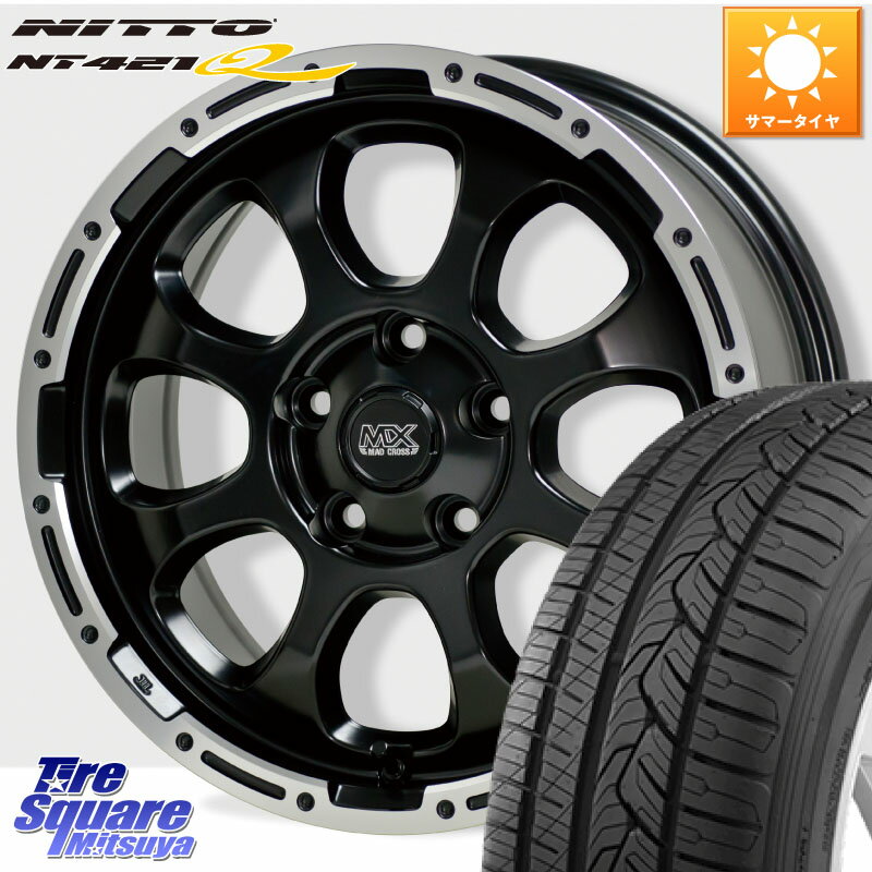 HotStuff マッドクロス グレイス BK 5H ホイール 17インチ 17 X 7.0J +45 5穴 114.3 NITTO ニットー NT421Q サマータイヤ 235/65R17