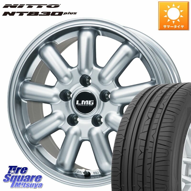 LEHRMEISTER レアマイスター LMG MOS-9 MOS9 17インチ 17 X 7.0J +40 5穴 114.3 NITTO ニットー NT830 plus サマータイヤ 215/45R17 リーフ