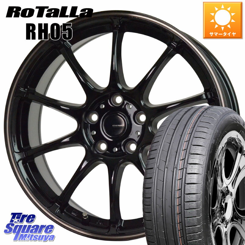 HotStuff G・SPEED P-07 ジー・スピード ホイール 16インチ 16 X 6.5J +38 5穴 114.3 Rotalla RH05 【欠品時は同等商品のご提案します】サマータイヤ 205/55R16 ヤリス リーフ