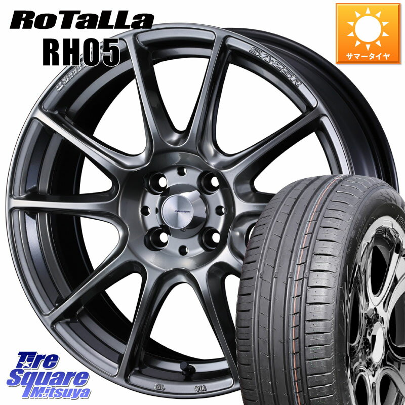 WEDS SA-25R PSB ウェッズ スポーツ ホイール 15インチ 15 X 6.0J +38 4穴 100 Rotalla RH05 【欠品時は同等商品のご提案します】サマータイヤ 185/55R15 サクシード