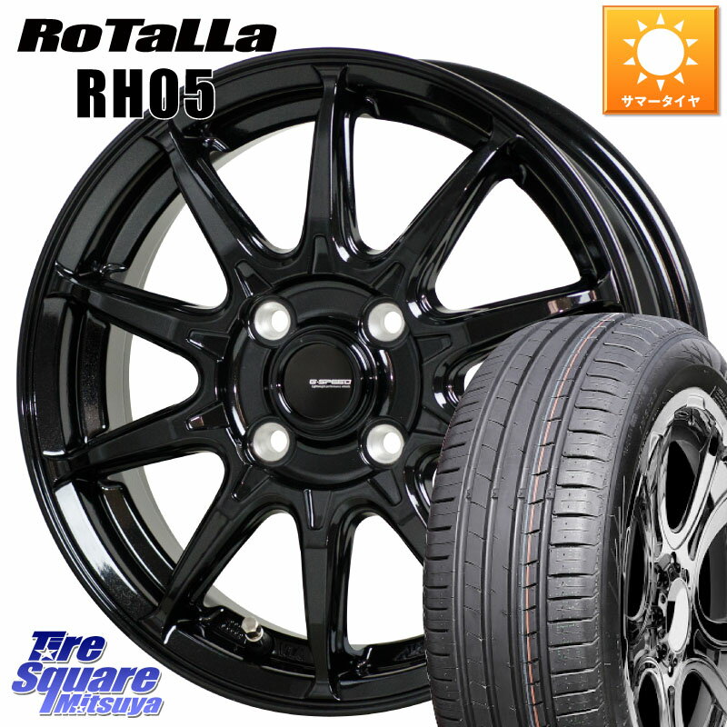 HotStuff G-SPEED G-05 G05 4H ホイール 4本 15インチ 15 X 6.0J +45 4穴 100 Rotalla RH05 【欠品時は同等商品のご提案します】サマータイヤ 185/55R15 ノート