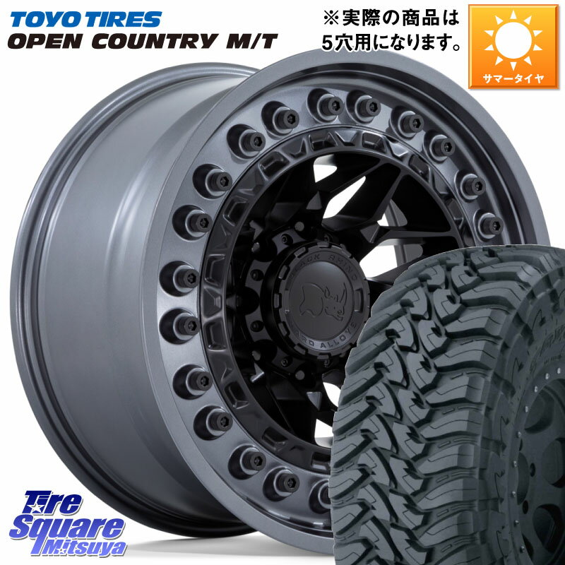 BLACK RHINO ALPHA アルファ ホイール 17インチ 17 X 9.0J +0 5穴 127 TOYOTIRES オープンカントリー MT M/T トーヨー OPENCOUNTRY サマータイヤ 37X/13.50R17 ジープ ラングラー JK JL