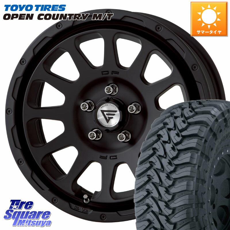 DELTA FORCE デルタフォース オーバル BK 17インチ JK JL ラングラー ホイール 17 X 8.0J +40 5穴 127 TOYOTIRES オープンカントリー MT トーヨー OPENCOUNTRY M/T サマータイヤ 265/70R17 ジープ ラングラー JK JL