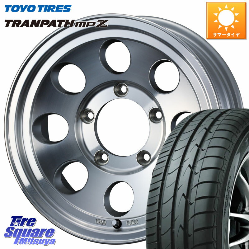 WEDS JIMLINE TYPE2 POL 15インチ 15 X 6.0J +0 5穴 139.7 TOYOTIRES トーヨー トランパス MPZ ミニバン TRANPATH サマータイヤ 205/70R15 シエラ