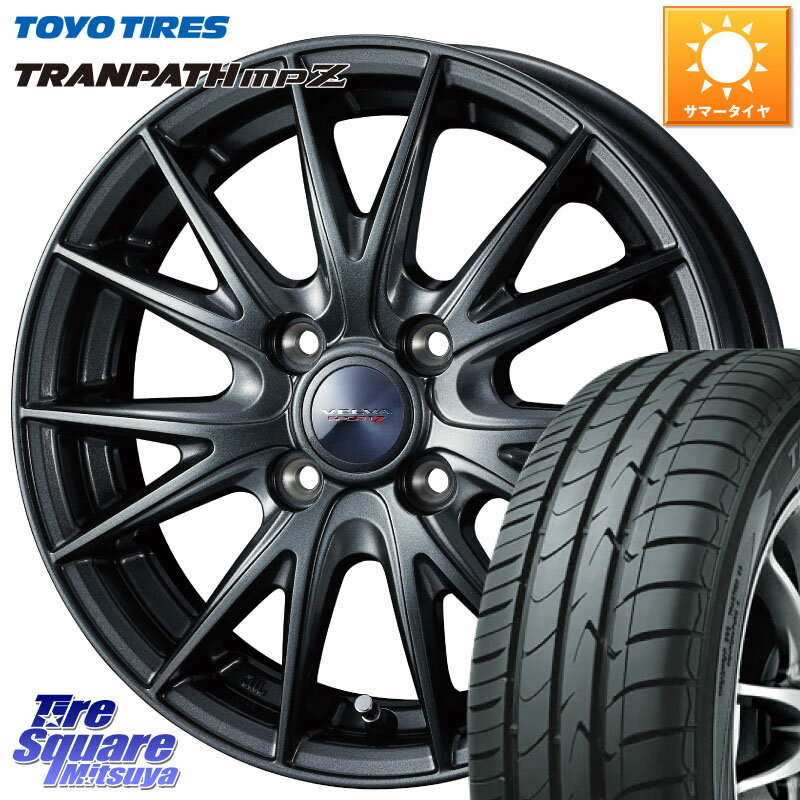 WEDS 【欠品次回5月中旬】 ウェッズ ヴェルヴァ スポルト2 ホイール 15インチ 15 X 5.5J +42 4穴 100 TOYOTIRES トーヨー トランパス MPZ ミニバン TRANPATH サマータイヤ 195/60R15 アクア