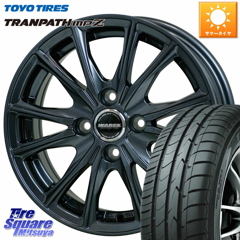 HotStuff WAREN W05 ヴァーレン ホイール15インチ 15 X 5.5J +38 4穴 100 TOYOTIRES トーヨー トランパス MPZ ミニバン TRANPATH サマータイヤ 185/55R15 サクシード