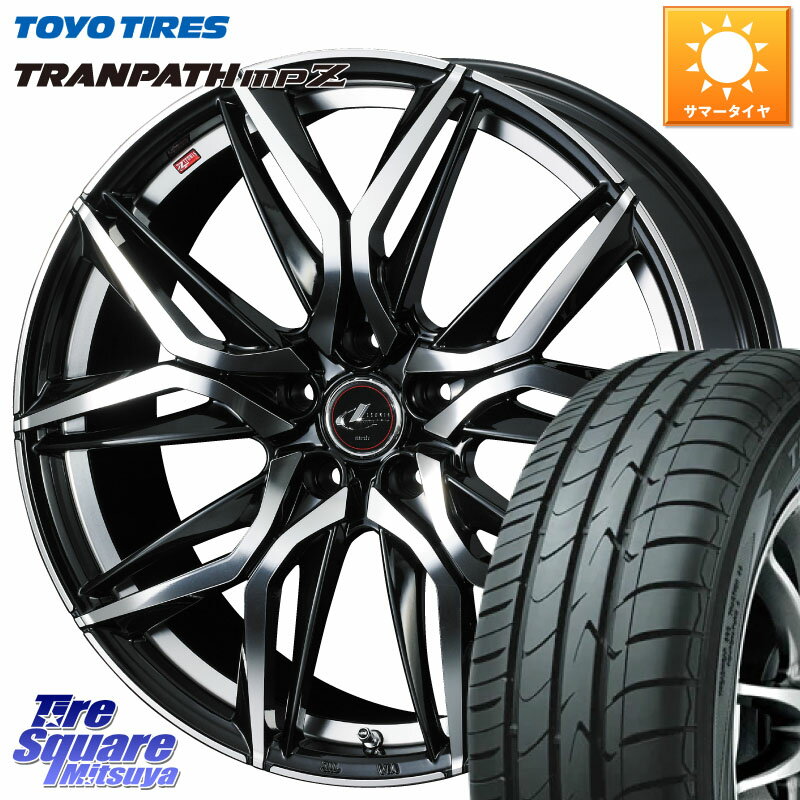 WEDS 40779 レオニス LEONIS LM 15インチ 15 X 6.0J +43 5穴 114.3 TOYOTIRES トーヨー トランパス MPZ ミニバン TRANPATH サマータイヤ 205/70R15