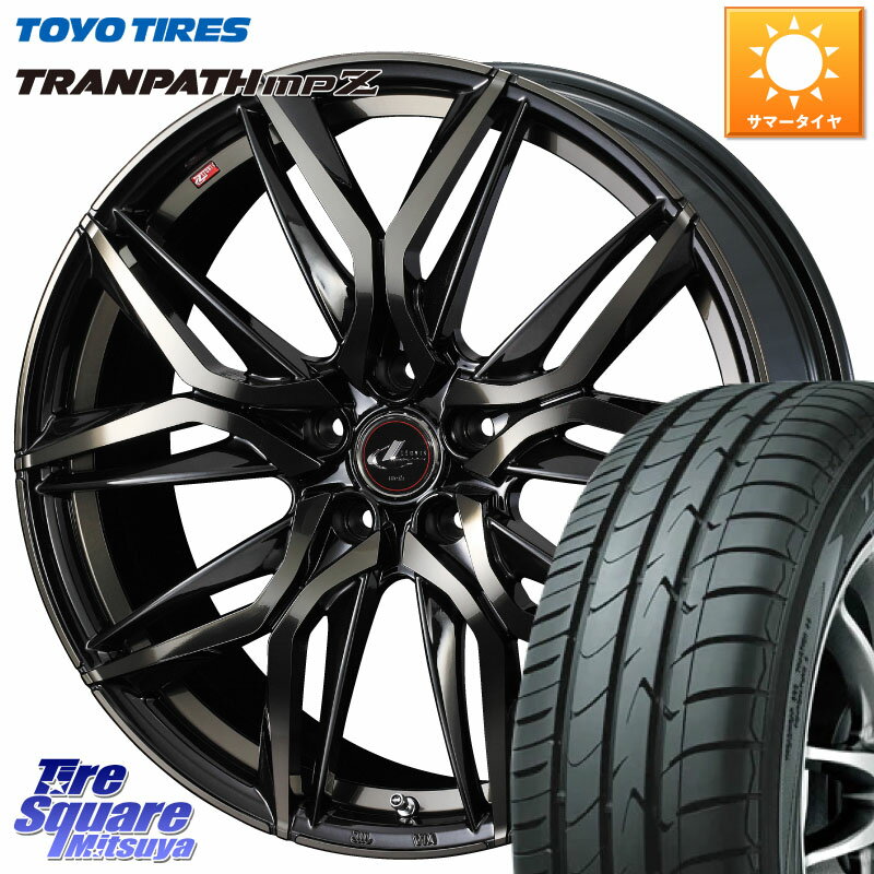 WEDS 40780 レオニス LEONIS LM PBMCTI 15インチ 15 X 6.0J +43 5穴 114.3 TOYOTIRES トーヨー トランパス MPZ ミニバン TRANPATH サマータイヤ 205/70R15