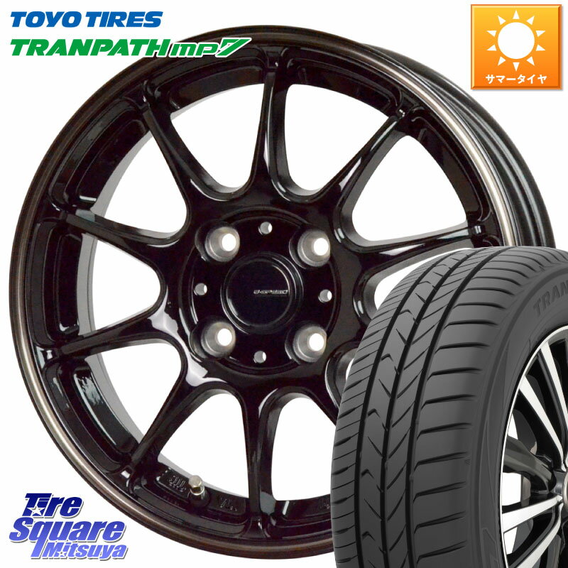 HotStuff G・SPEED P-07 ジー・スピード ホイール 15インチ 15 X 5.5J +43 4穴 100 TOYOTIRES トーヨー トランパス MP7 ミニバン TRANPATH サマータイヤ 175/55R15 ルーミー