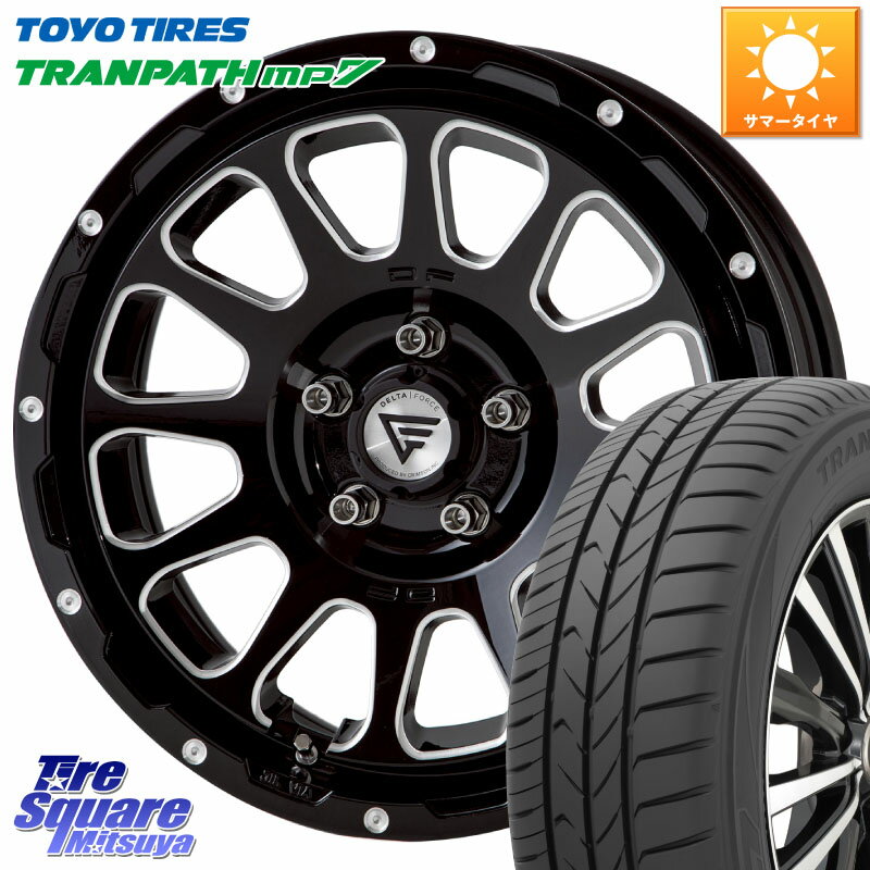 DELTA FORCE デルタフォース オーバル 8J ホイール 17インチ 17 X 8.0J +35 5穴 114.3 TOYOTIRES トーヨー トランパス MP7 ミニバン 在庫 TRANPATH サマータイヤ 215/60R17 アルファード