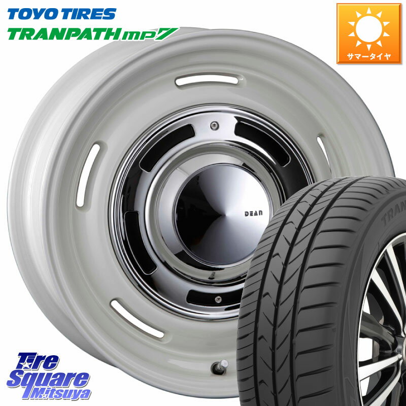 CRIMSON ディーン クロスカントリー ホワイト 15インチ 15 X 6.0J(RENAUT KANGOO KW) +32 5穴 108 TOYOTIRES トーヨー トランパス MP7 ミニバン 在庫● TRANPATH 2025年製 サマータイヤ 195/65R15 ルノー カングー2 KW系 ルノー カングービボップ KW系