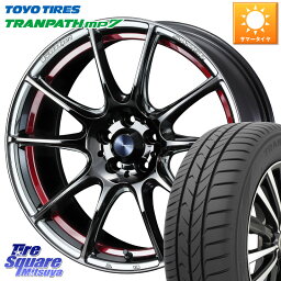 WEDS SA-25R RED ウェッズ スポーツ ホイール 18インチ 18 X 7.5J +45 5穴 114.3 TOYOTIRES トーヨー トランパス MP7 ミニバン 在庫 TRANPATH サマータイヤ 225/55R18