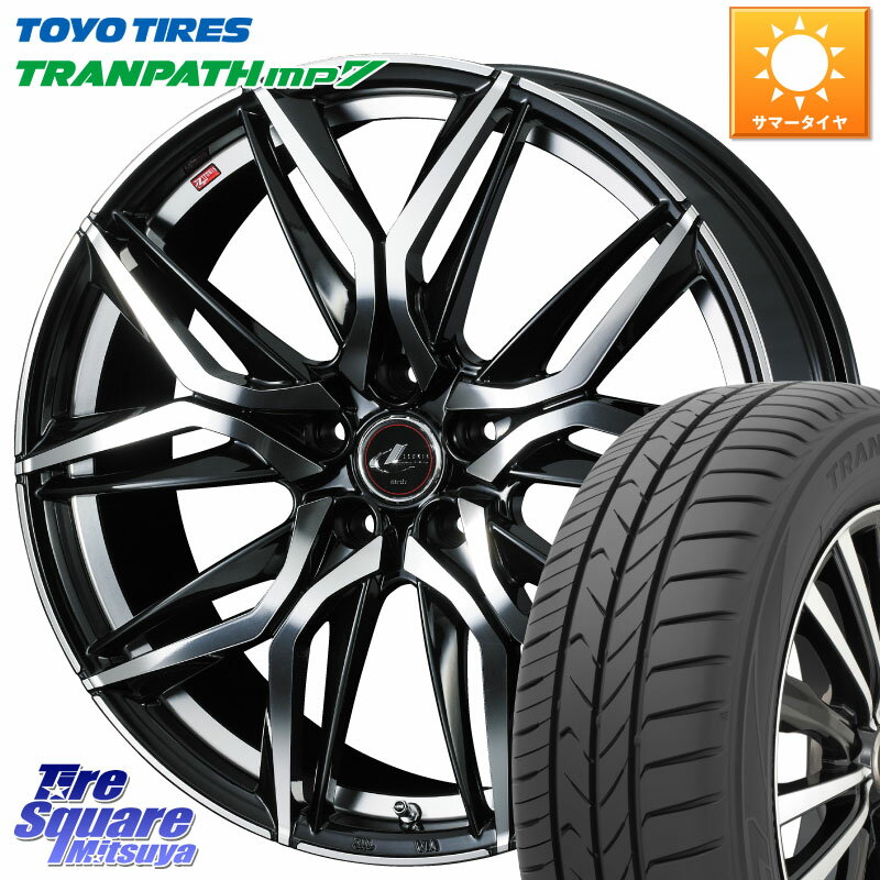 WEDS 40813 レオニス LEONIS LM 17インチ 17 X 7.0J +47 5穴 114.3 TOYOTIRES トーヨー トランパス MP7 ミニバン 在庫 TRANPATH サマータイヤ 205/55R17 MAZDA3 ステップワゴン VOXY