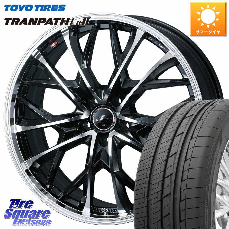 WEDS LEONIS MV レオニス MV ホイール 17インチ 17 X 7.0J +42 5穴 114.3 TOYOTIRES トーヨー トランパス Lu2 TRANPATH ミニバン サマータイヤ 225/60R17 アルファード エクストレイル デリカ D5 D:5