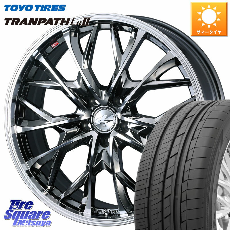 WEDS LEONIS MV レオニス MV BMCMC ホイール 17インチ 17 X 7.0J +42 5穴 114.3 TOYOTIRES トーヨー トランパス Lu2 TRANPATH ミニバン サマータイヤ 225/60R17 アルファード エクストレイル デリカ D5 D:5