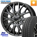HotStuff Exceeder E05-2 ホイール 15インチ 15 X 6.0J +43 5穴 114.3 TOYOTIRES プロクセス CF3 サマータイヤ 195/65R15 C27セレナ(2)