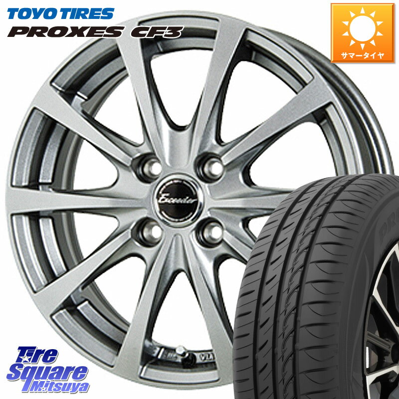 HotStuff エクシーダー E03 ホイール 13インチ 13 X 5.0J +35 4穴 100 TOYOTIRES プロクセス CF3 サマータイヤ 155/80R13