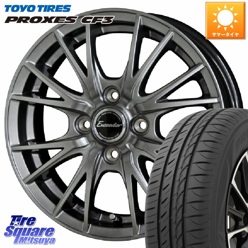 HotStuff エクシーダー E05 ホイール 13インチ 13 X 4.0J +45 4穴 100 TOYOTIRES プロクセス CF3 サマータイヤ 155/70R13