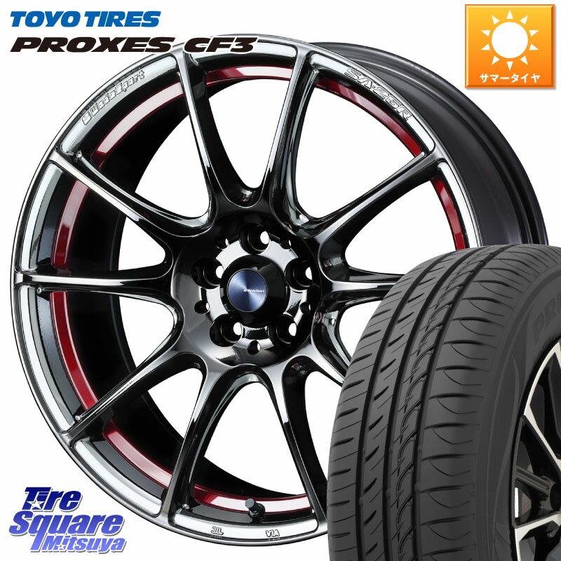 WEDS SA-25R RED å ݡ ۥ 18 18 X 7.5J +45 5 100 TOYOTIRES ץ CF3 ޡ 225/45R18