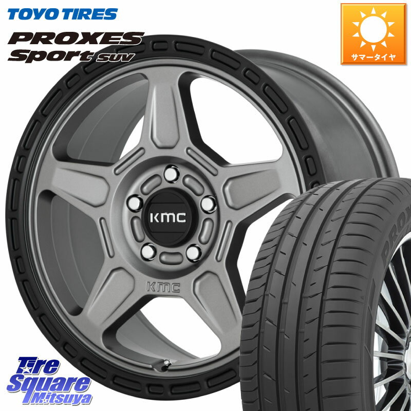 KMC KM721 ALPINE グレイ ホイール 17インチ 専用Nut別売 17 X 8.0J +38 5穴 114.3 TOYOTIRES トーヨー プロクセス スポーツ PROXES Sport SUV サマータイヤ 235/65R17 RAV4 デリカ D5 D:5